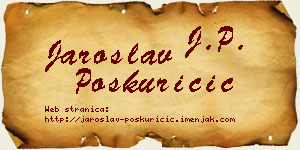 Jaroslav Poskuričić vizit kartica